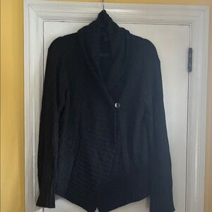 Calvin Klein Jeans gray ribbed cardigan